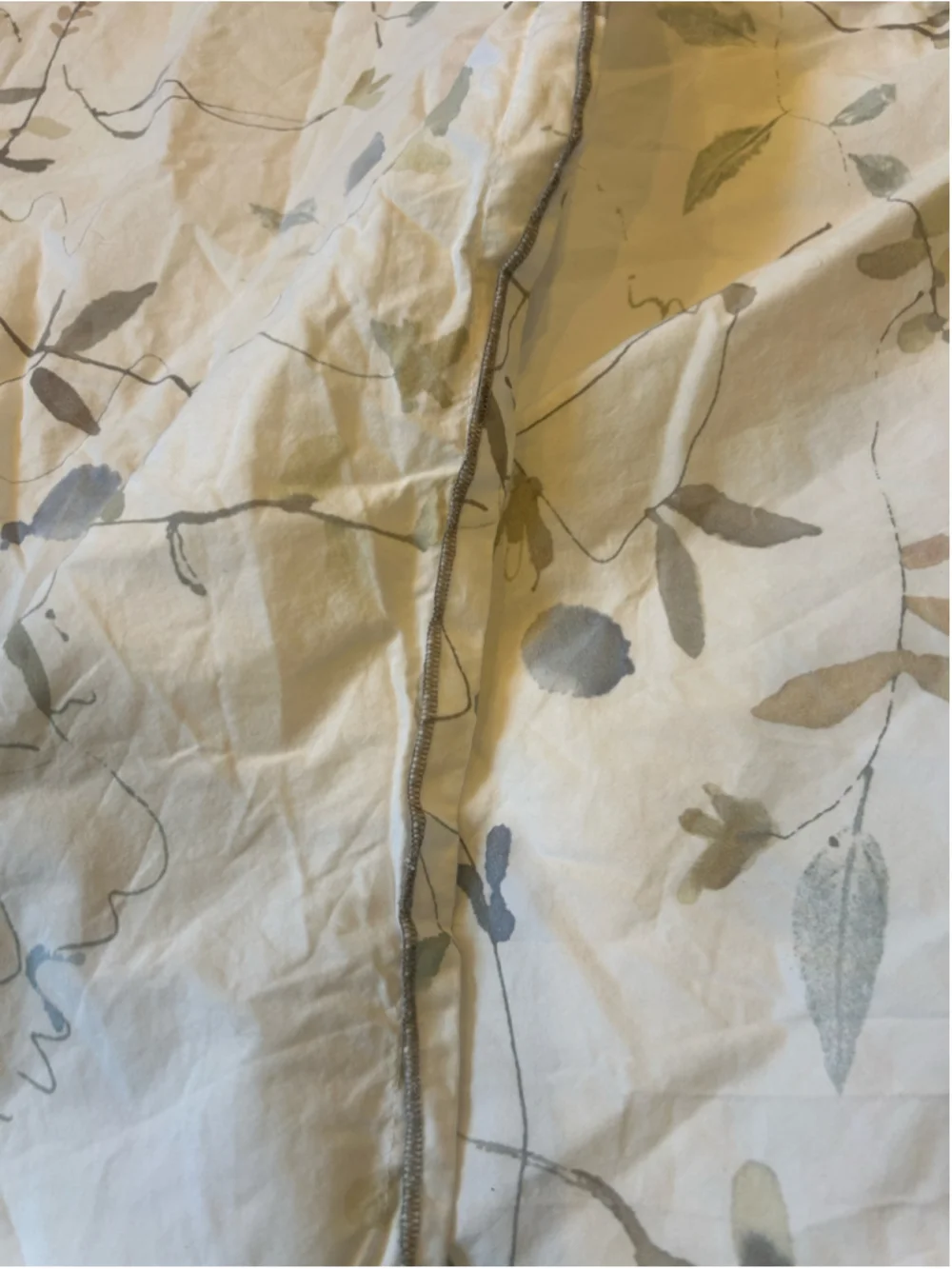 Peacock Alley Queen Duvet Cover White Grey Floral Botanical Romantic 90x96